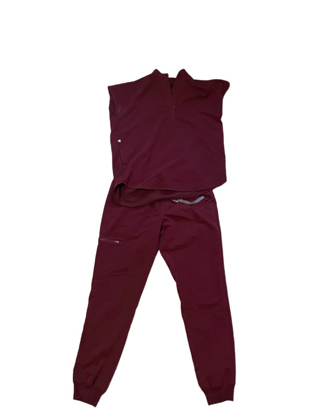Figs Maroon Track Jogger Set